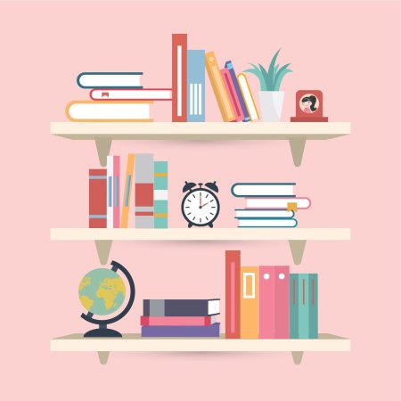 Книжная полка мультяшная