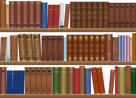 Полки с книгами вектор
