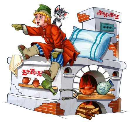 Печкой, Емеля, «по щучьему велению»)