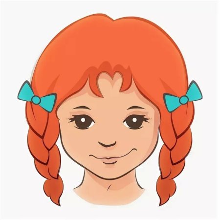 Мультяшное лицо девочки
