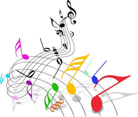 Нотки на прозрачном фоне