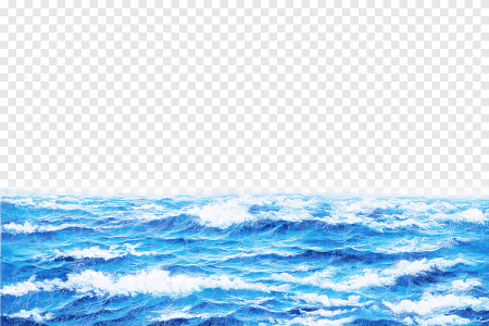 Море на прозрачном фоне