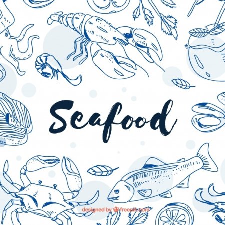 Морепродукты вектор