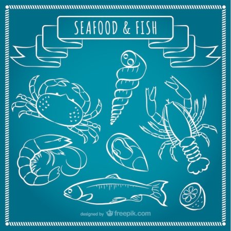 Морепродукты силуэт