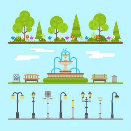 Городской парк вектор