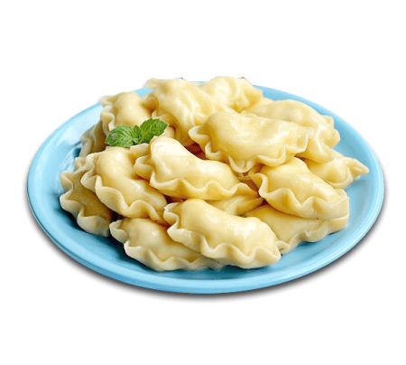 Вареники на белом фоне