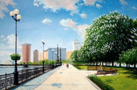 Пейзажи Донецка в рисунках