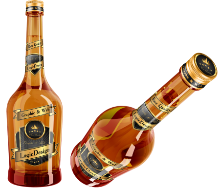 Бутылка коньяка