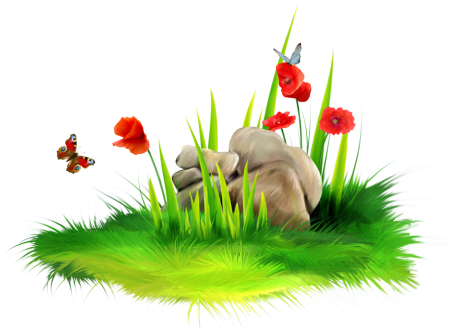 Полянка на белом фоне