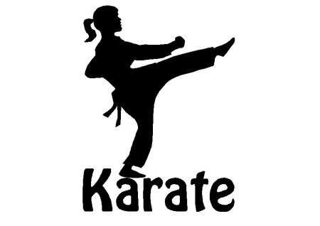Девочка каратист силуэт