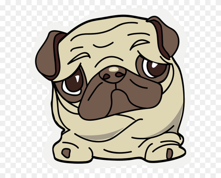Наклейка - Мопс