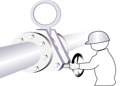 Трубопровод на белом фоне