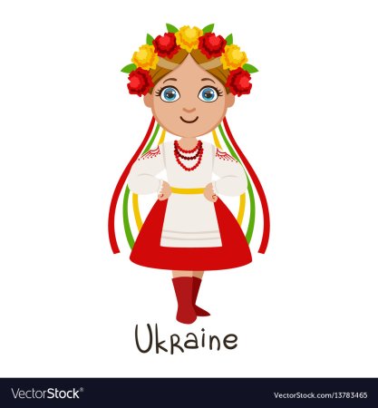 Украинки в национальном костюме иллюстрации
