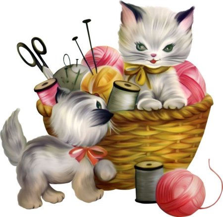 Кошечка рукодельница