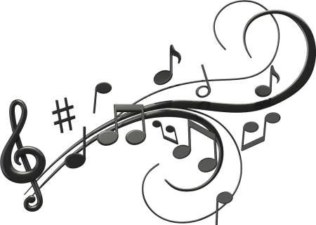 Нотки на прозрачном фоне