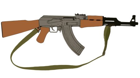 Автомат АК 47 вид сбоку