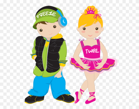 Детские танцы на прозрачном фоне