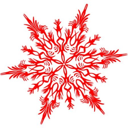 Красные снежинки