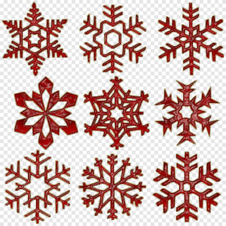 Красные снежинки