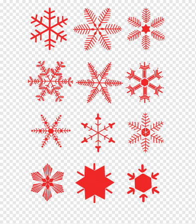 Красные снежинки