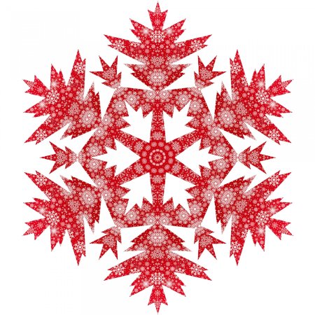 Снежинки цветные
