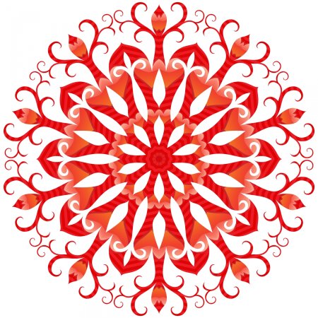 Снежинки красного цвета