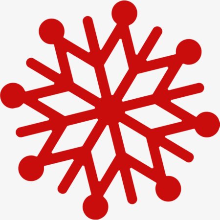 Красные снежинки