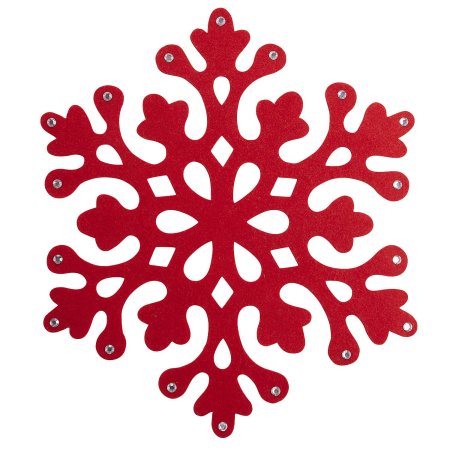 Красные снежинки на белом фоне