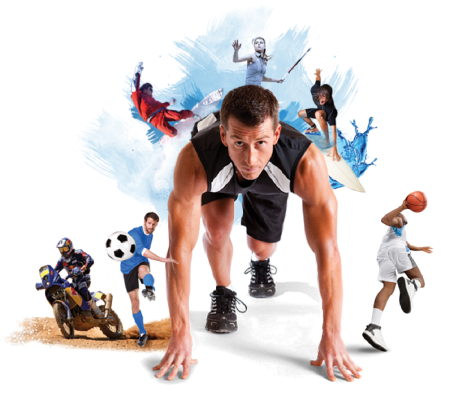 Спортсмен на прозрачном фоне