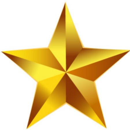Золотая объемная звезда