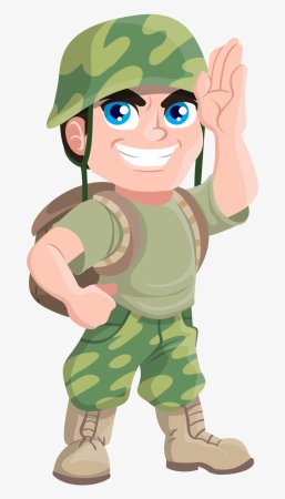 Мультяшный военный