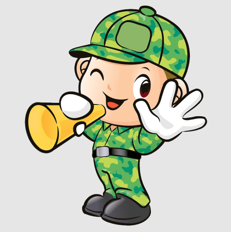 Мультяшный военный