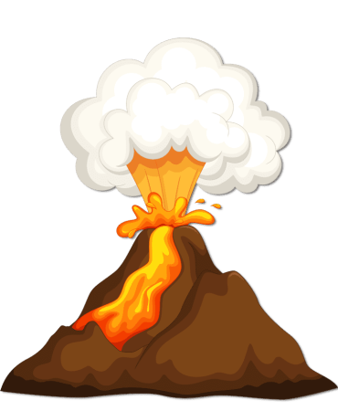 Вулкан мультяшный