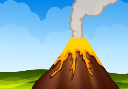 Вулкан иллюстрация