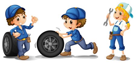 Автомеханик мультяшный