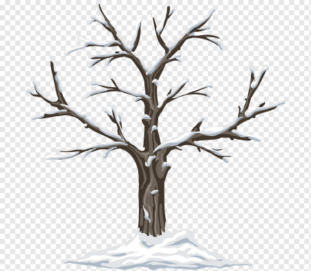 Клипарт дерево зимой (52 фото)