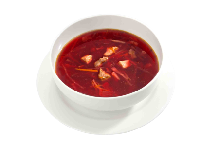 Борщ на белом фоне