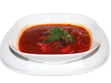 Борщ на белом фоне