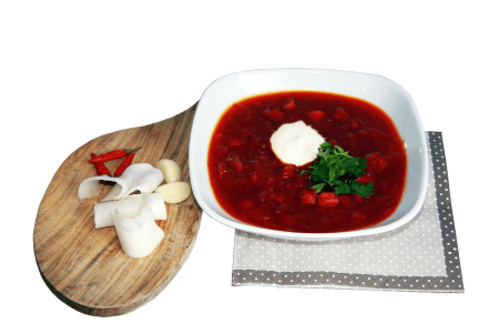 Борщ на белом фоне
