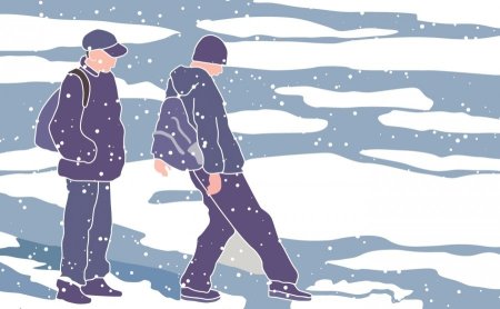 Человек на льду рисунок