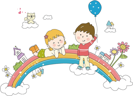 Дети на прозрачном фоне