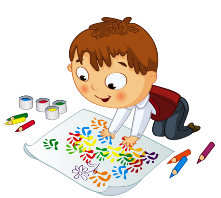 Детские художники на белом фоне