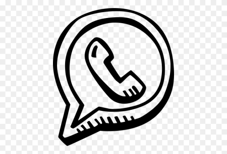 WHATSAPP черно белая иконка