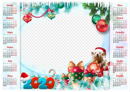 Новогодняя рамка для календаря