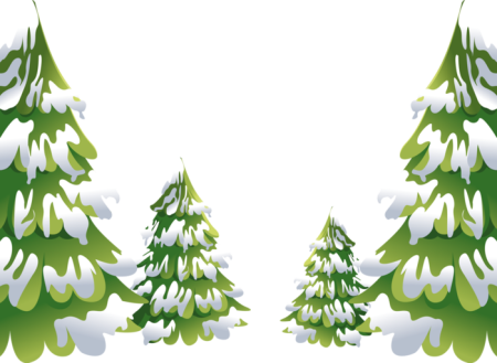 Елка в снегу вектор