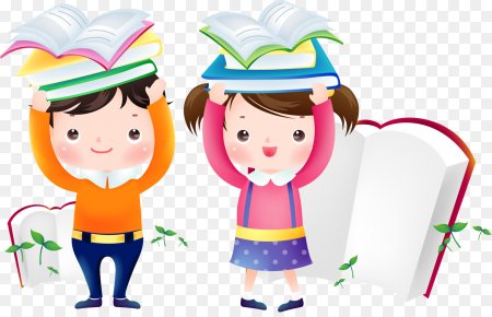Дети с книжками мультяшные