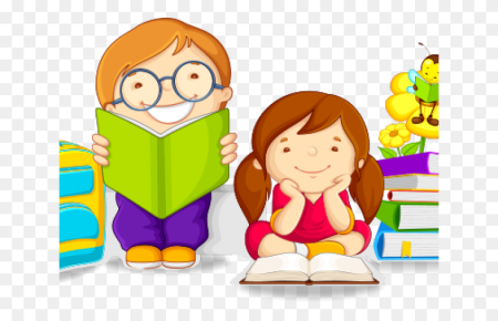Дети с книжками мультяшка
