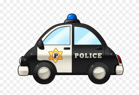 Cartoon Police car сбоку