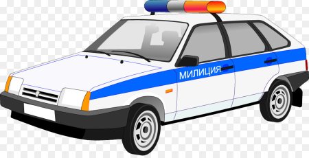 Полиция машина мультяшная