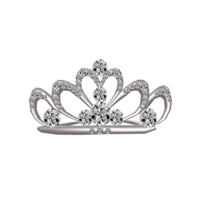 Серебряная диадема на прозрачном фоне